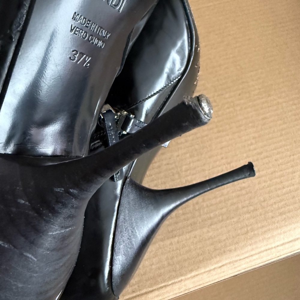 Fendi Black Women's Knee-High Boots - Picture 5 of 12